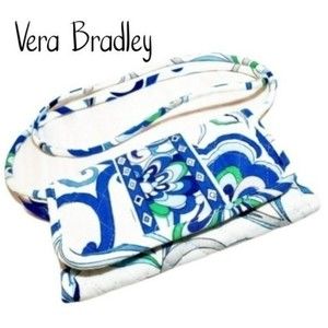 Vera Bradley Wallet Purse Bag Mediteranean Fold over Crossbody